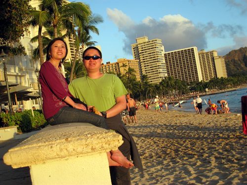 2009夕阳海滩边